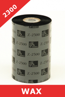 Zebra 2300 wax  thermal transfer ribbons - 83mm x 450m (02300BK08345)
