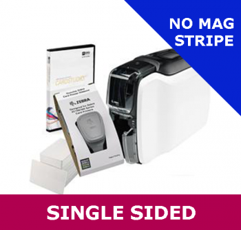 Zebra ZC300 single sided card printer bundle - with USB & ETHERNET interfaces  incl. Card Studio 2.0, 200 PVC Cards & YMCKO Ribbon (ZC31-000CQ00EM00)
