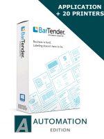 BarTender 2022 Automation Edition - Application License + 20 Printer Licenses (BTA-20-3YR) - ELECTRONIC DELIVERY - comes with three years of standard maintenance and support