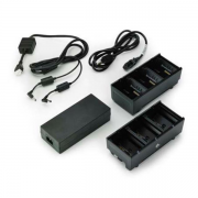 Two 3 slot battery chargers (charges 6 batteries) - ZQ600, QLn or ZQ500 - UK power cord included (SAC-MPP-6BCHUK1-01)