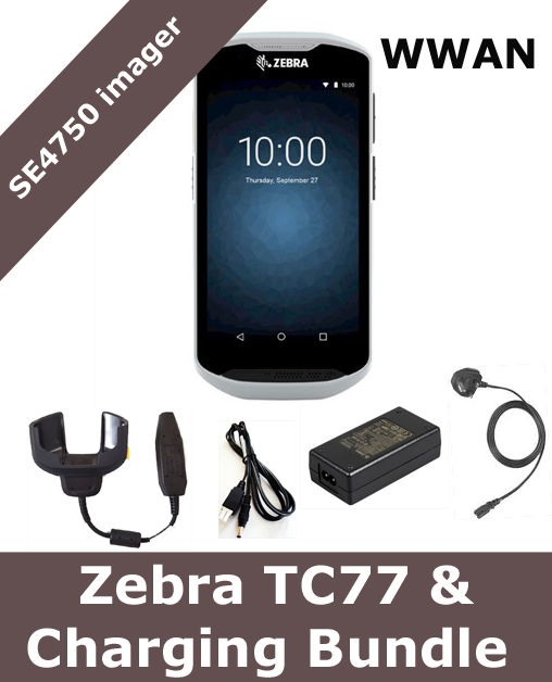 Zebra TC77HL5ME24BGA6 TC77 & Charging Bundle Smart Print and Labelling