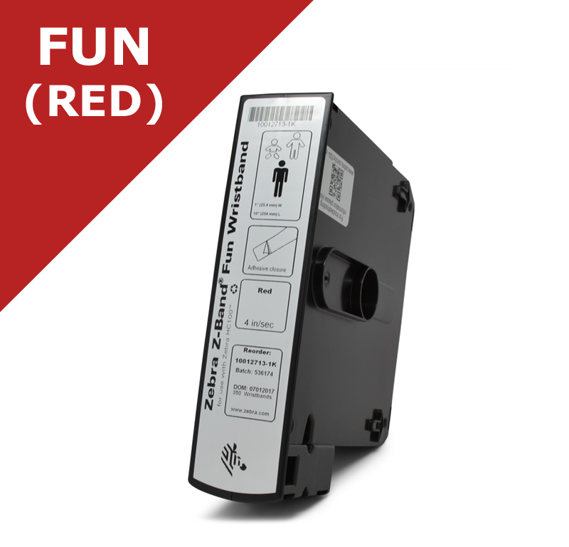 100127131K Zebra ZBand Fun direct thermal wristband cartr from Smart