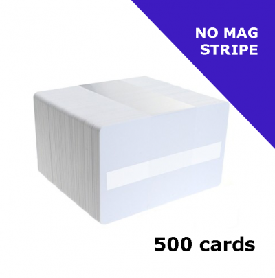 Zebra Premier (PVC) Blank White Card with signature panel (104523-118)