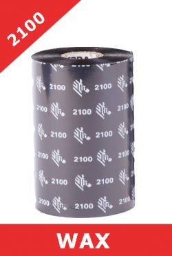 Zebra 2100 wax thermal transfer ribbons - 220mm x 450m (02100BK22045)