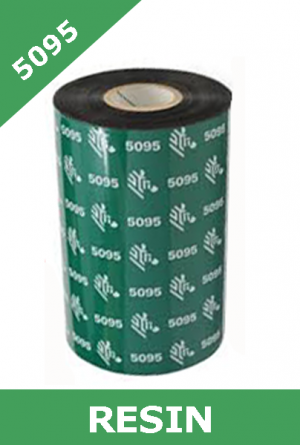 Zebra 5095 resin thermal transfer ribbons - 110mm x 300m (05095BK11030)