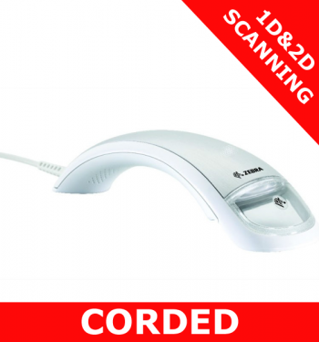 Zebra DS4800 1D/2D imager / WHITE / USB corded without stand (DS4801-SR0000WZZEU)