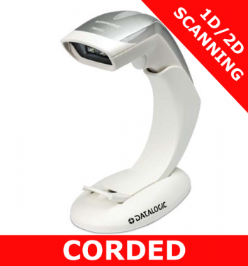 Datalogic Heron HD3400 scanner / WHITE / no cable / Autosense stand (HD3430-WH)