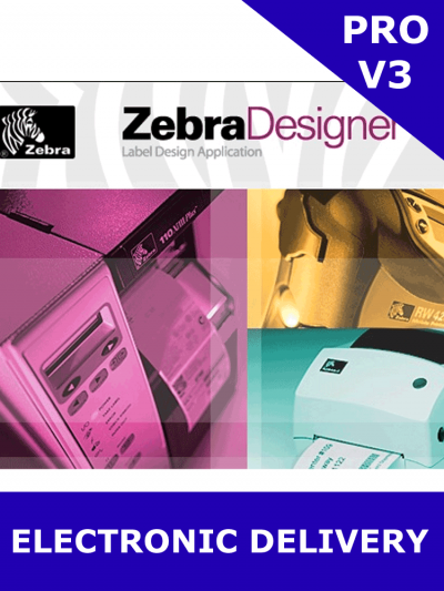 Zebra ZebraDesigner Pro V3 / Activation Key / Email Delivery (P1109127) *** EXCLUSIVELY FOR USE WITH ZEBRA PRINTERS ***