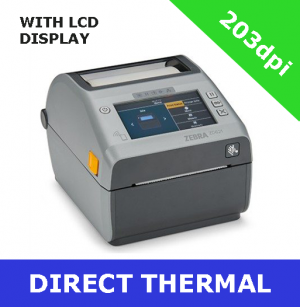 Zebra ZD621 203dpi direct thermal printer with USB, USB Host, Ethernet, Serial, BTLE5 & Dispenser (Peeler) - with LCD display (ZD6A142-D1EF00EZ)