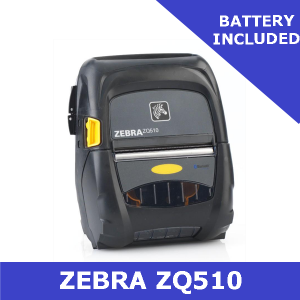 Zebra ZQ510 direct thermal mobile printer / Includes battery / USB & Bluetooth (ZQ51-AUE000E-00)