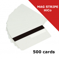 Zebra Premier (PVC) Blank White Card with magnetic stripe HiCo and signature panel (104523-118-01)
