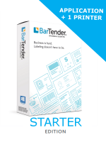 BarTender 2022 Starter Edition - Application License + 1 Printer License (BTS-1) - ELECTRONIC DELIVERY - comes with one year of standard maintenance and support