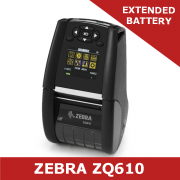 Zebra ZQ610 direct thermal mobile printer / Extended battery/ Dual 802.11AC and Bluetooth 4.1 (ZQ61-AUWAEC0-00)